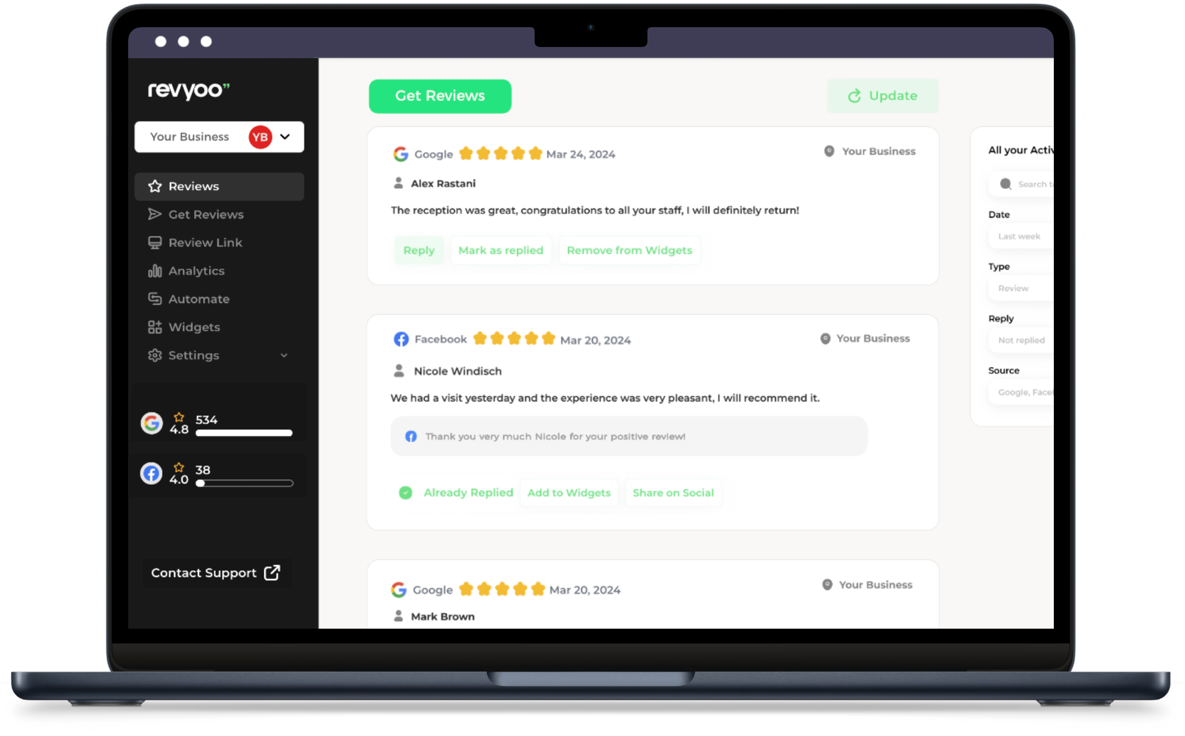 Reviews online